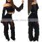 B33791A Sexy autumn women fahsion sheer fishnet 2 piece pants set