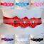 Triple Hydrangea Flowers Pearl Center Sash Belt For Kids