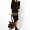 CHEFON Polo neck vintage long dresses