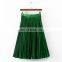 Latest design a line models long pleated skirts women