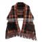 2016 inner mongolian manufacturer wholesale 100% authentic cashmere tartan check plaid scarf winter lady warm pashmina shawl