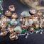 Crystal Vitrail Medium Jewelry Elements, Peach Heart Crystal Stones With Back Foiled