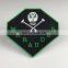 skull pvc patch iron on 2D rubber label
