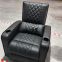 Black leather power recliner single chair,home theater seating with cupholder
