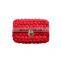 Yarncrafts Fashion Handmade Crochet bag metal chain Shoulder Crossbody bag Ladies handbag