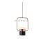 modern simple Vintage industrial wrought iron white acrylic hanging pendant lamp