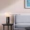 High Quality Modern Black Marble Bedside Table Lamp For Living Room