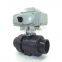 BSP NPT CTB-005 50NM UPVC thread glue dn32 dn50 0-10v control signal motorized proportional ball valve