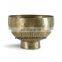 wooden base metal bowl
