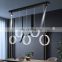 New Listed Indoor Decoration Dining Room Bedroom Hanging Iron Acrylic Modern Chandelier