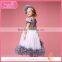 Oem service fancy grey dresses for baby girl, party dresses for girl 1-9 years