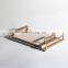 wholesale modern restaurant wedding interior rectangular grey orange red luxury nordic leather metal decor tray