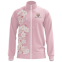 Custom Sublimation Pink Jacket of Flowers Pattern with White Zipper