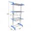 2021new 3 Tier Clothes Drying Rack Folding Laundry Dryer Hanger Compact Storage Steel with casters Indoor Outdoor