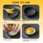 Amazon Hot Sell 2pc  Fried Egg Omelette Mold Handle Non-stick Egg Rings Set with Silicone Brush