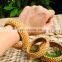 Hot Sale Round handwoven rattan bracelets, Natural Summer rattan bangles cheap wholesale