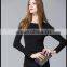 Fashion design handmade pullover collar knit wool sweater for young ladies