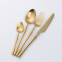 Gold Plated Flatware Stainless Steel Cutlery Restaurant Silverware Set For Wedding Table Decoration