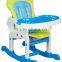 Wholesale Plastic High Chairs Children Restaurant Furniture 3 in 1 Baby Feeding High Chair HZ9105(wave point)