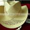 raffia cowboy straw hats with hollowed-out design