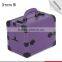 Small Professional Elegant Design Purple Portable Cosmetic makeup display Case beauty train box