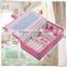 Pink unique crocodile leather jewelry box lock hardware wholesale