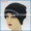 black 100% acrylic knitting beanie wholesale