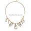 Vogue Crystal Designs Gold Jewelry Women Chain Wedding Necklace