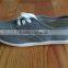 Cheap injection canvas shoes, comfortable canvas sneaker, Pvc flat injection shoes