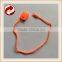 quality string seal tag, hang tag string, garment plastic seal tag/ Fluorescent orange string seal grape string lights