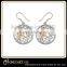 Fashionable earrings white gold jewelry gold earrings for women