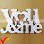 white vintage products letter wall art