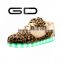 GDSHOE sexy leopard printed fashion girls led light shoes woman