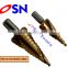 Bright finished High Quality HSS Step Drill for Metal Drilling Use
