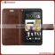 book style wallet leather flip back cover for HTC M7