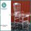 SUNZO Furniture Clear Resin Napoleon Chair for USA