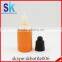 PE 100ml plastic dropper bottle with childproof cap