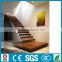customized frameless glass beech wood floating stairs manufacture--YUDI