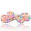 fashionable peacock shape alloy crystal plastic flowers barrette