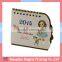 2015 unique desk beautiful&fashion creative desk calendar designs with best price