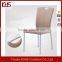 quality assurance leather covered metal base top grade chrome dining chair