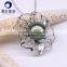 Wholesale Jewelry 12--13mm S925 Silver Tahitian Black Pearl Pendant