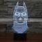3D Optical Illusion Batman Night Lamp Night Light 7 Colorful LEDs Ultra-thin Acrylic Light