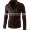 Fashion men's casual pure leather jacket collar