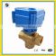 3 way motorizd water ball valve T flow for solar water system brass