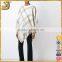 Ladies fashion women sweater/check poncho