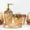 Fancy design polyresin bathroom product bathroom accessory set