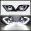 For Mazda 3 Axela 2014-2015 White Yellow Tube LED Daytime Day Fog Light DRL Run Lamp