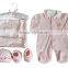 100%cotton baby wear 5pcs gift set