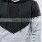 hip hop clothing hoodies fabric pullover mens hoodies wholesale black contrast panel front pouch pocket men hoodies